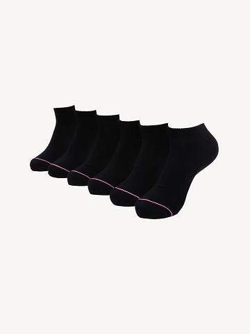 Férfi Tommy Hilfiger Ankles 6PK Zokni Fekete | HU 1530CTV